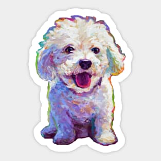 Cute  Bichon Frise Sticker Sticker